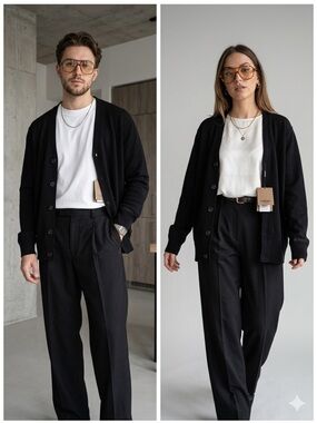 Burberry Black Cashmere V-Neck Button Front Cardigan XS